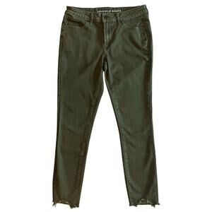Articles of Society Pants Women's Size 29 Green Ankle Skinny Soft Fray hem